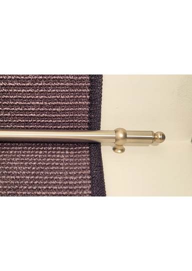 Trappstång 13 mm med hållare och knopp Borstat stål